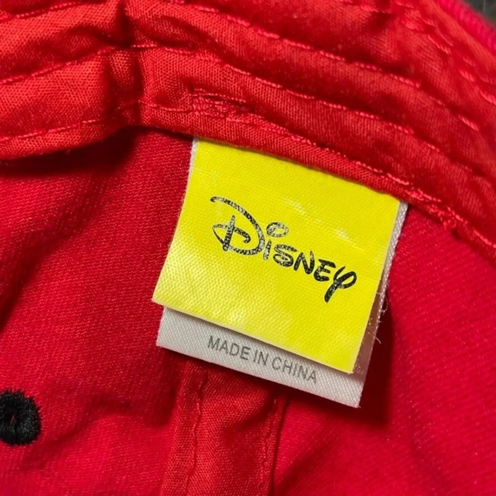 Disney Mickey Mouse Hat Cap Snapback Boys One Size Red Gray Adjustable‎ Cartoon